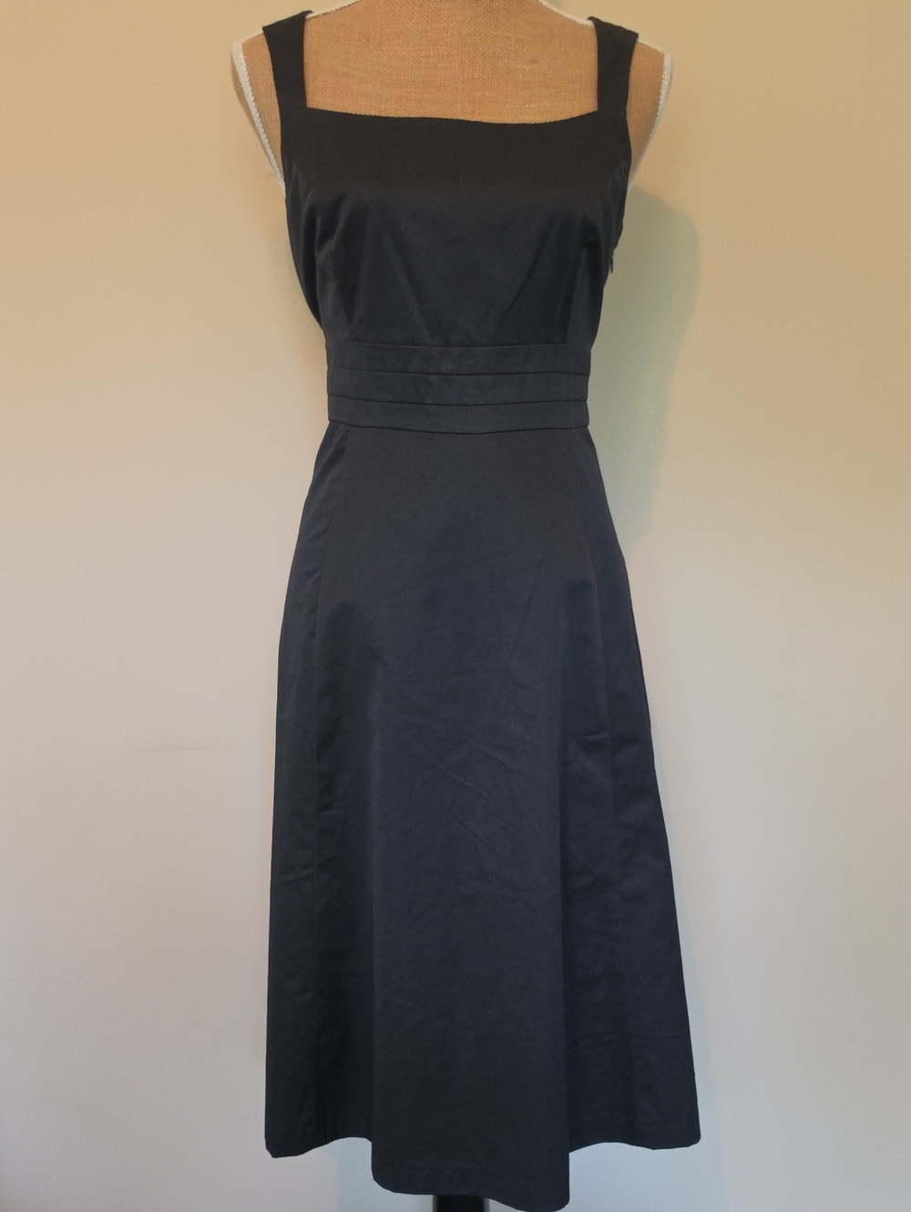 Merona Black Square-Neck A-Line Midi Dress